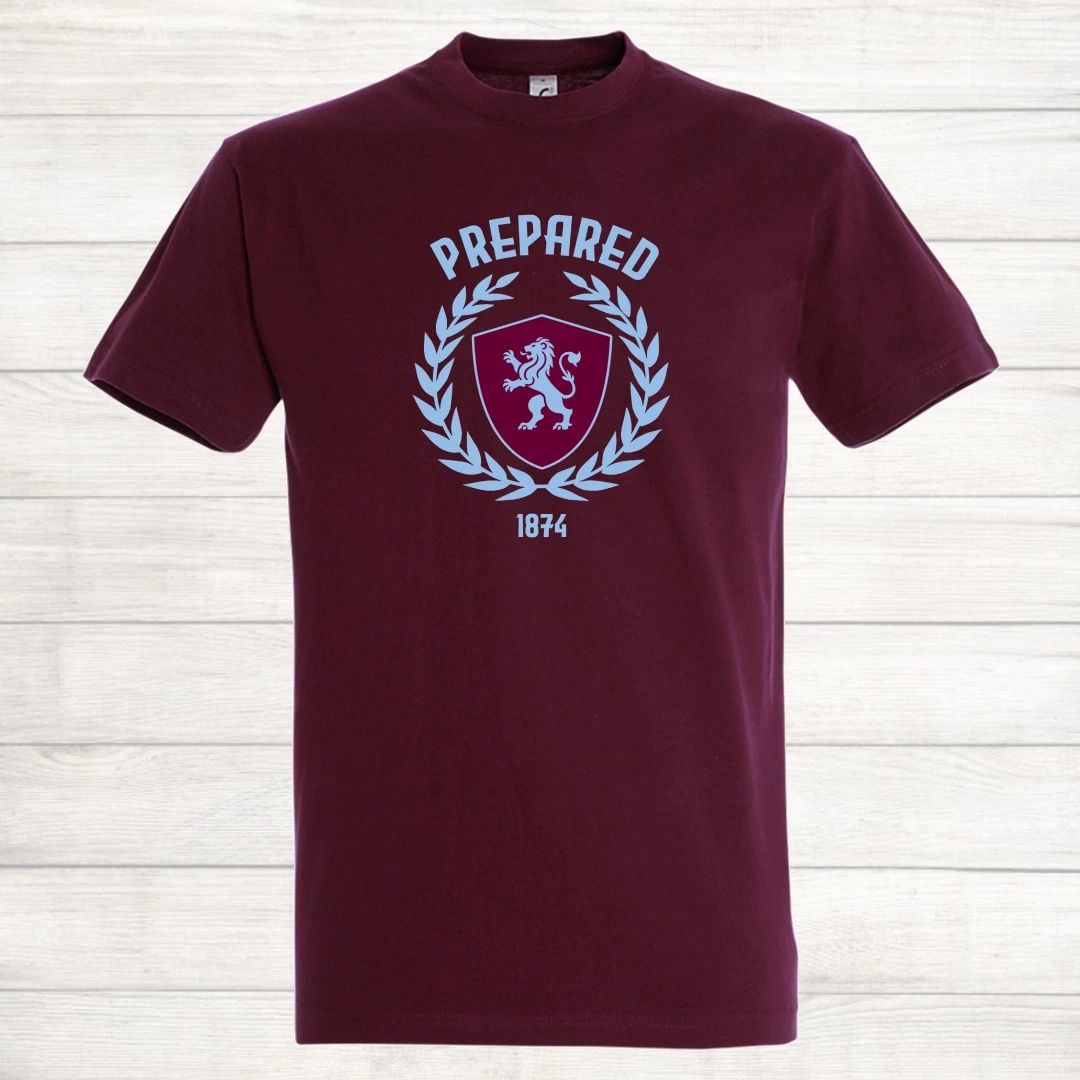 Aston Villa Prepared AVFC Claret and Blue AVFC Football Top Trainer T Shirt Unisex T-shirt, Sweatshirt, Hoodie, Long Sleeve Tee - T-Shirt, Sweatshirt, Hoodie