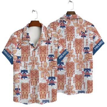 Philadelphia Phillies Vintage Tiki Hawaiian Shirt Unisex T-shirt, Sweatshirt, Hoodie, Long Sleeve Tee - T-Shirt, Sweatshirt, Hoodie