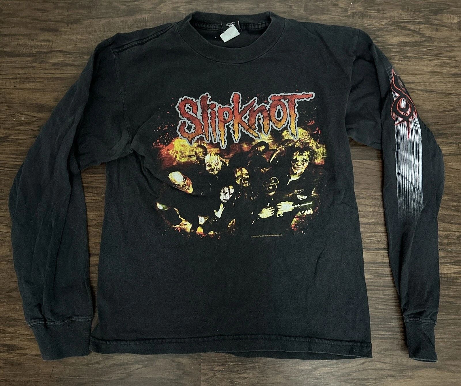 VTG Vintage RARE 2003 Slipknot Long-sleeve Shirt Size Small Metal Official OEM Unisex T-shirt, Sweatshirt, Hoodie, Long Sleeve Tee - T-Shirt, Sweatshirt, Hoodie