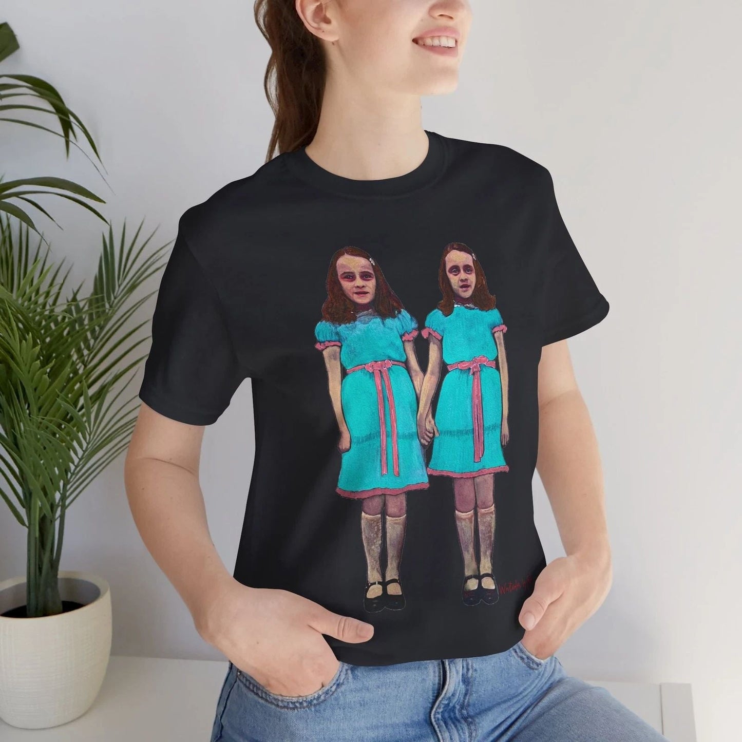 The Shining Creepy Grady Twins Unisex Tee - Kubrick Horror Film Fan Art Shirt Unisex T-shirt, Sweatshirt, Hoodie, Long Sleeve Tee - T-Shirt, Sweatshirt, Hoodie