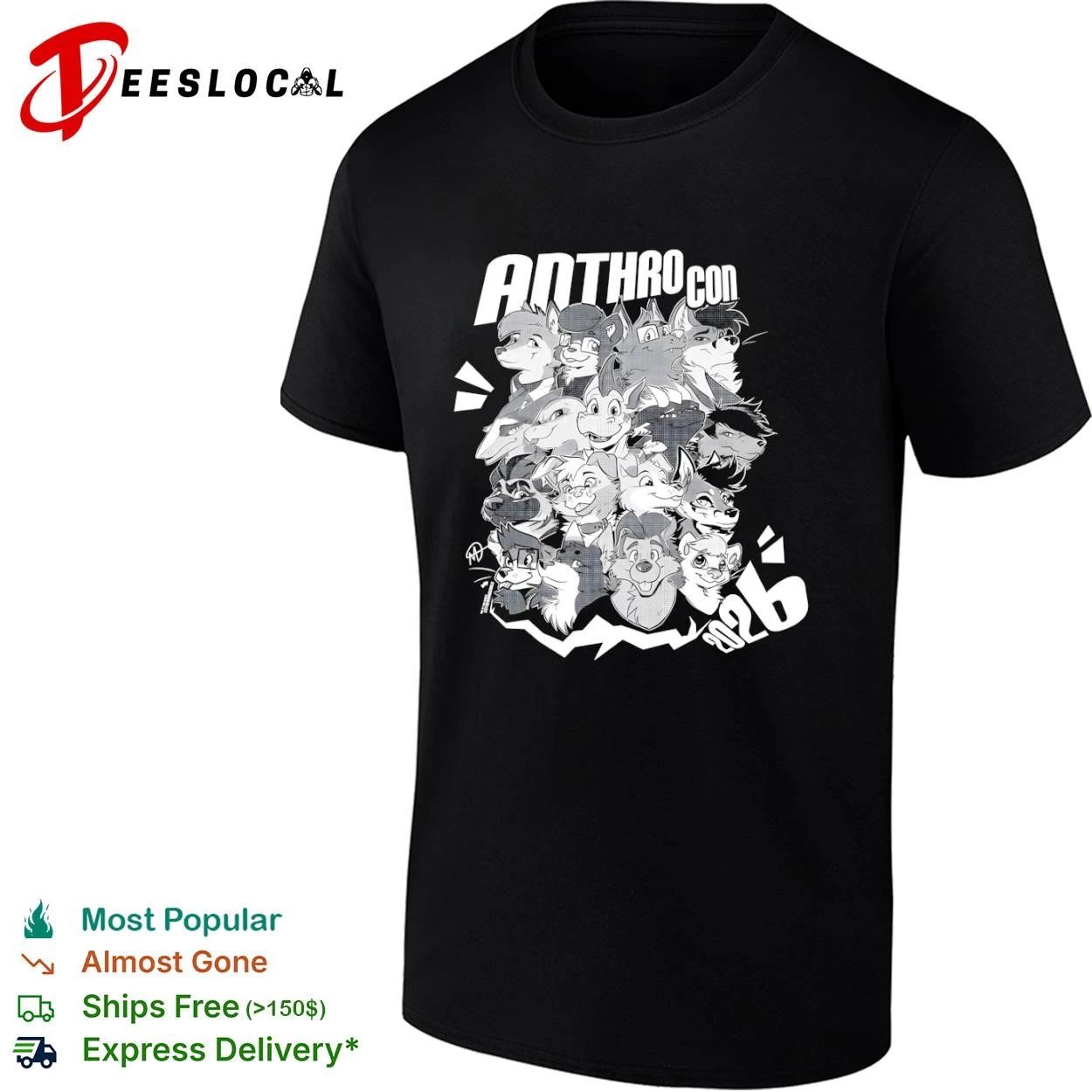 Anthro Con 2026 furry fandom convention T-shirt Unisex T-shirt, Sweatshirt, Hoodie, Long Sleeve Tee - T-Shirt, Sweatshirt, Hoodie