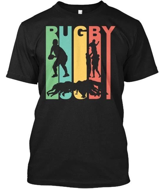 Vintage Rugby Graphic T-Shirt Made in the USA Size S to 5XL Unisex T-shirt, Sweatshirt, Hoodie, Long Sleeve Tee - T-Shirt, Sweatshirt, Hoodie