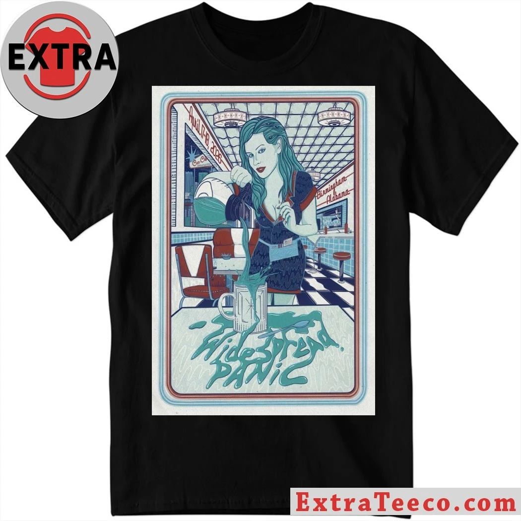 Widespread Panic April 17-18 2026 Birmingham, AL Event Poster Shirt Unisex T-shirt, Sweatshirt, Hoodie, Long Sleeve Tee - T-Shirt, Sweatshirt, Hoodie