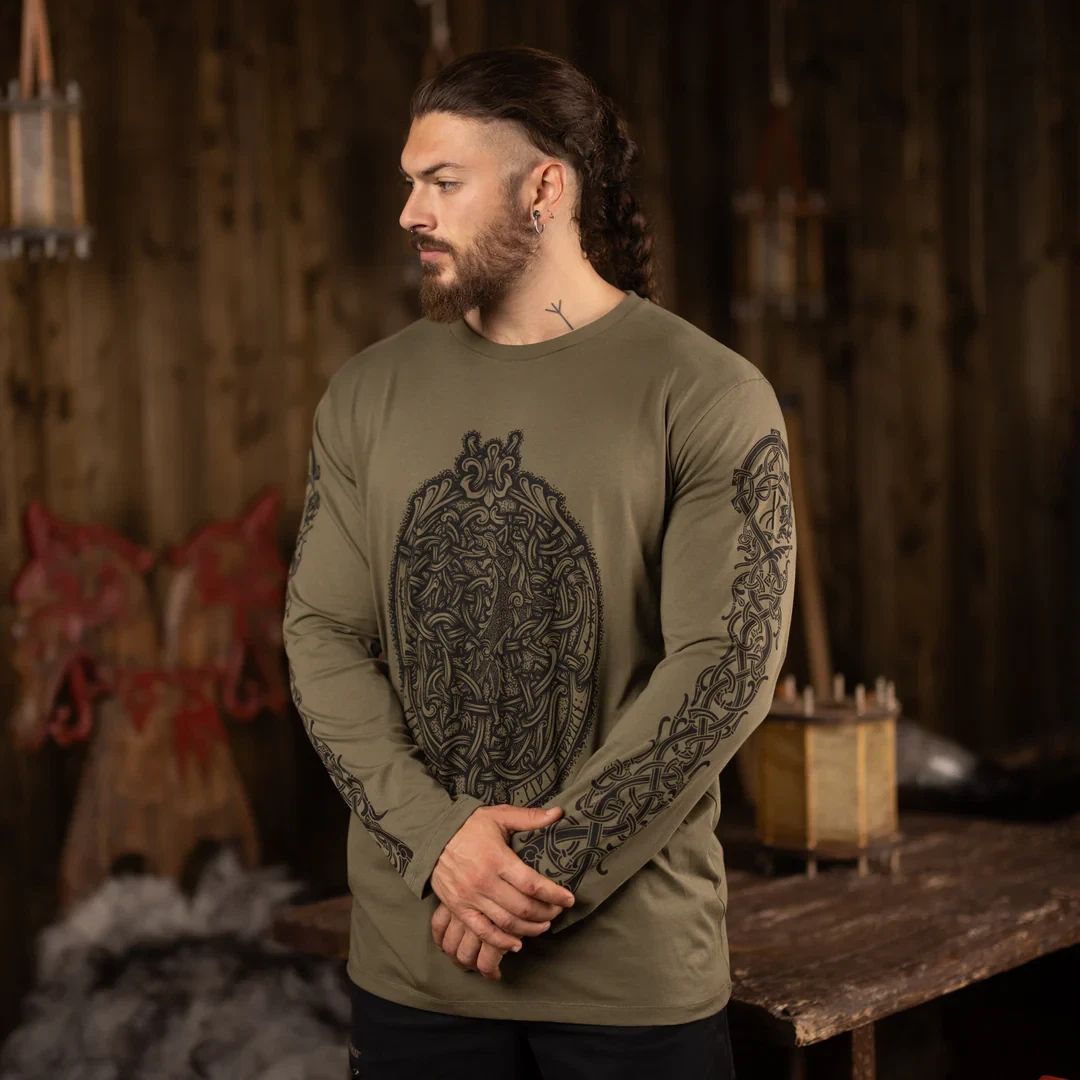 Grimfrost Wolf Premium Longsleeve shirt, Size 3XL Unisex T-shirt, Sweatshirt, Hoodie, Long Sleeve Tee - T-Shirt, Sweatshirt, Hoodie