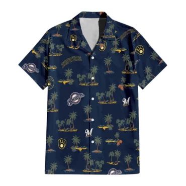 Milwaukee Brewers Island Paradise Hawaiian Shirt Unisex T-shirt, Sweatshirt, Hoodie, Long Sleeve Tee - T-Shirt, Sweatshirt, Hoodie