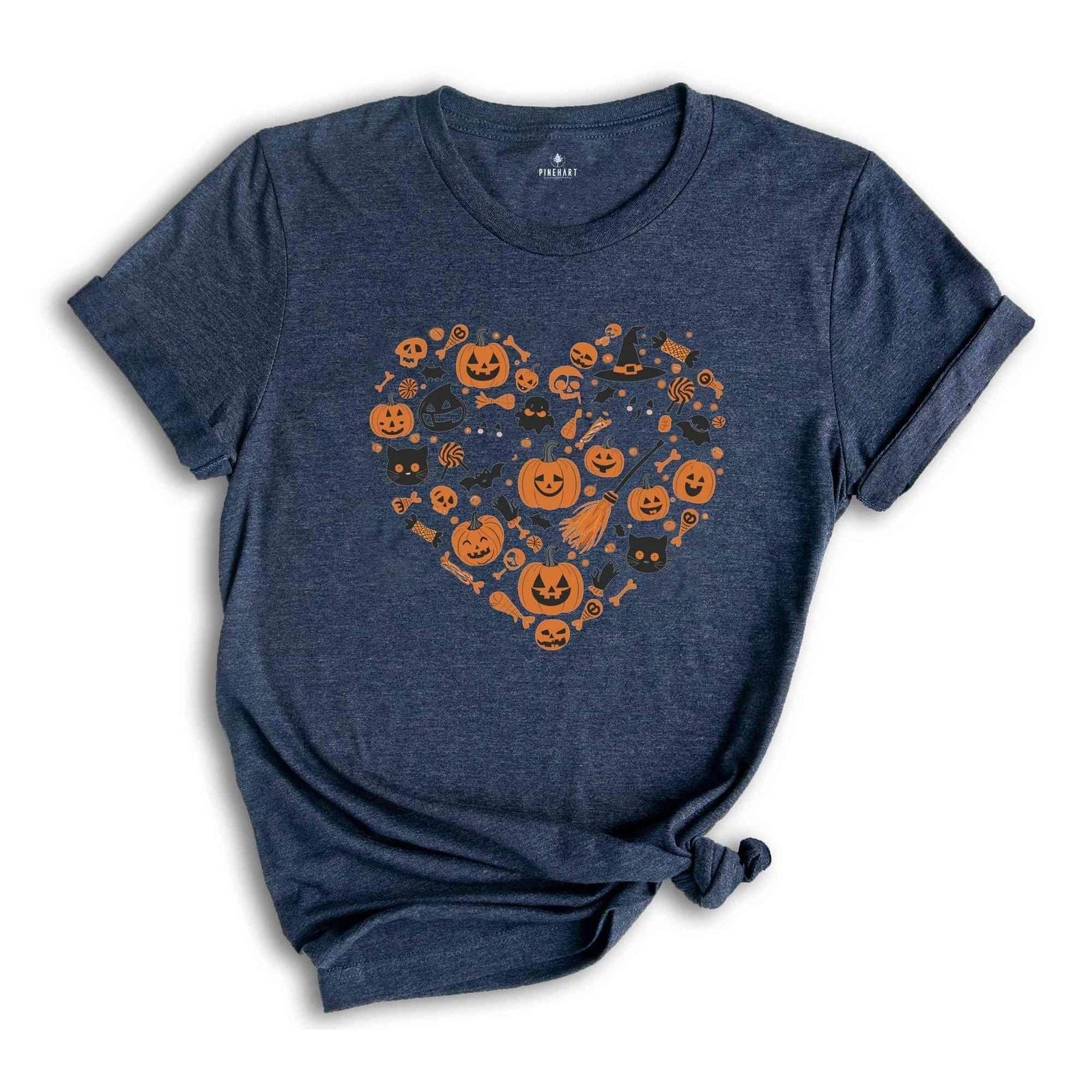 Halloween Heart Shirt, Spooky Season Shirt, Cute Ghost Shirt, Fall Rainbow Shirt Unisex T-shirt, Sweatshirt, Hoodie, Long Sleeve Tee - T-Shirt, Sweatshirt, Hoodie