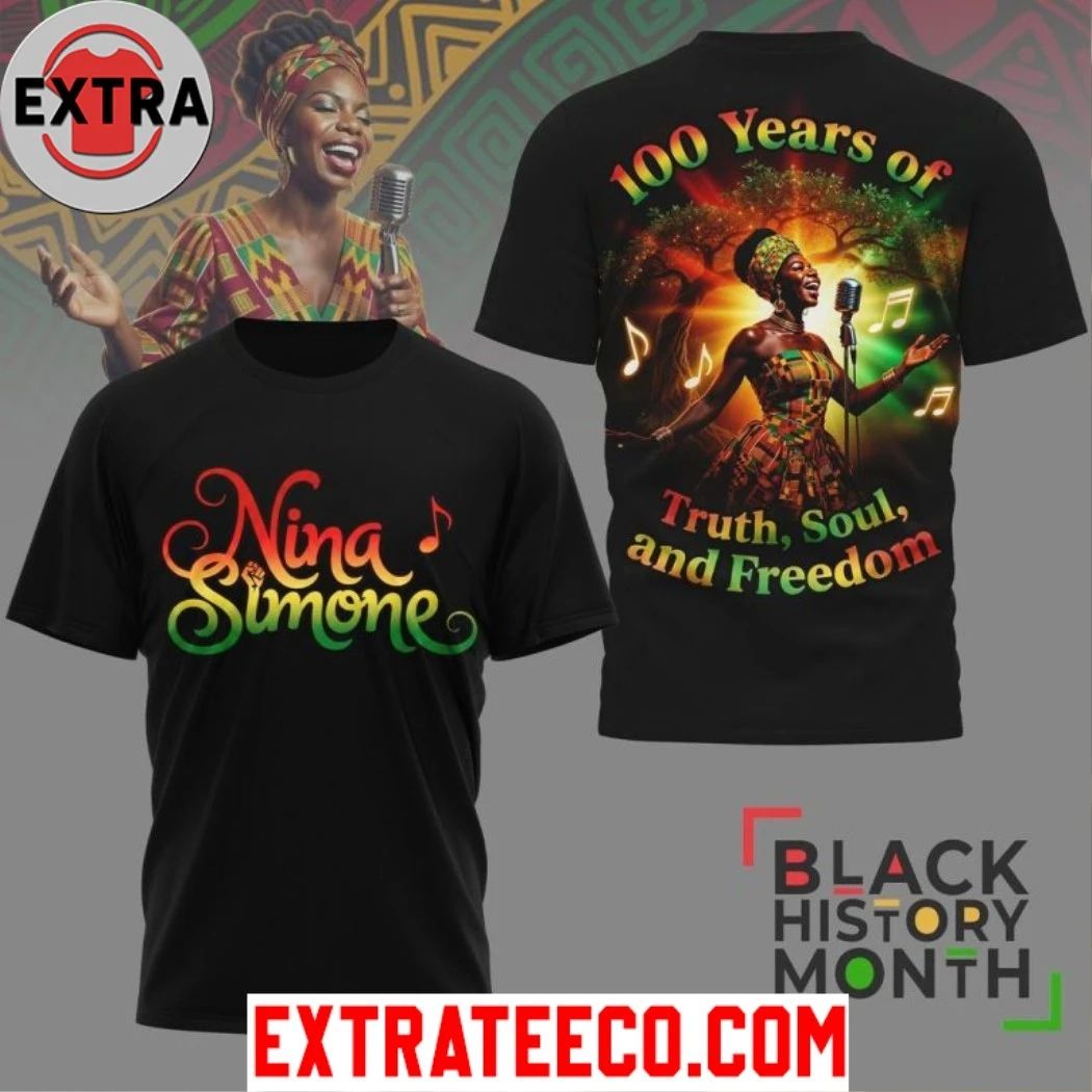 Original Nina Simone Black History Month 2026 Black T-Shirt Unisex T-shirt, Sweatshirt, Hoodie, Long Sleeve Tee - T-Shirt, Sweatshirt, Hoodie