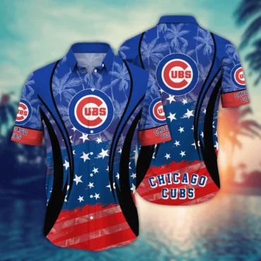 Chicago Cubs All-Star Patriot Hawaiian Shirt Unisex T-shirt, Sweatshirt, Hoodie, Long Sleeve Tee - T-Shirt, Sweatshirt, Hoodie