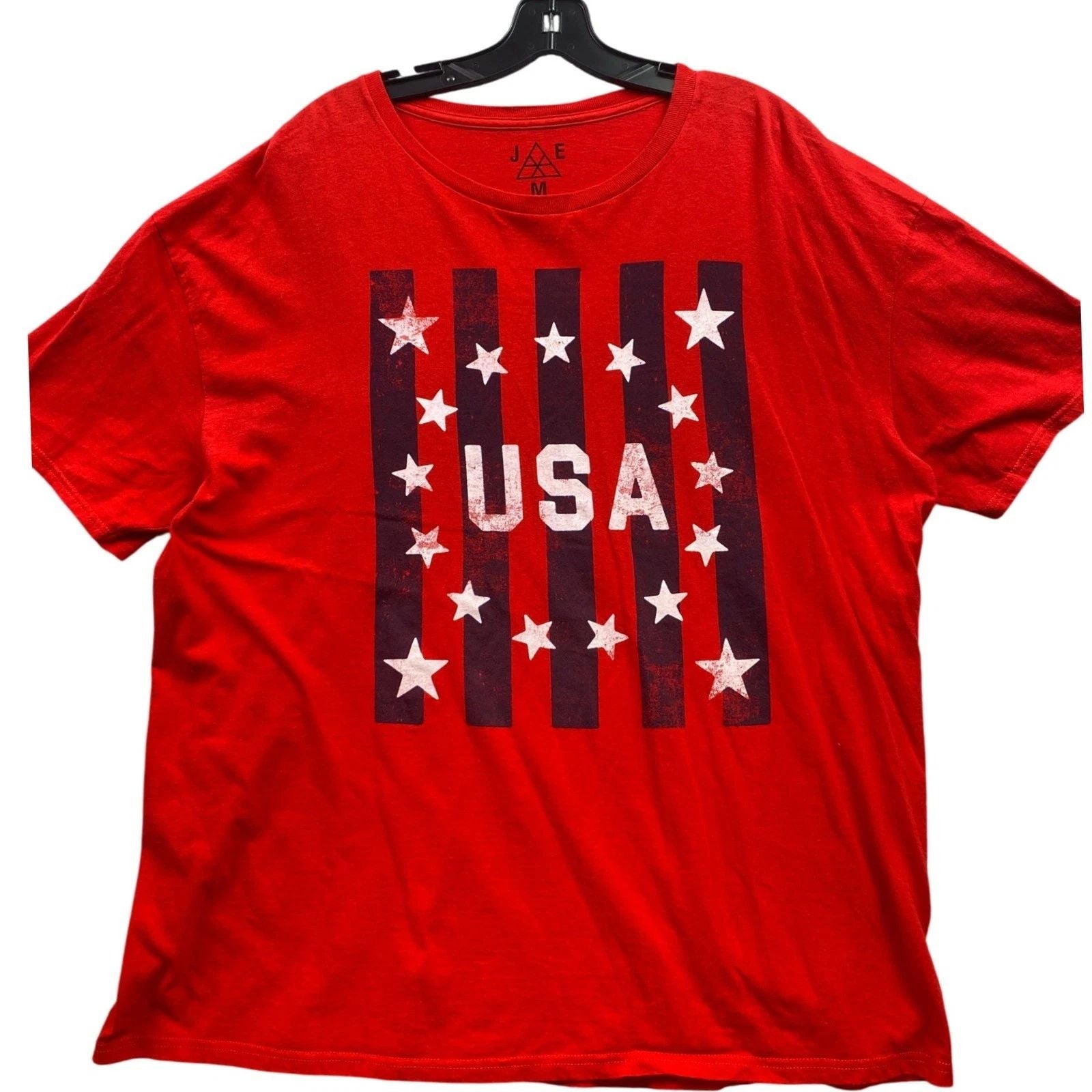 USA Shirt Mens 2XL Patriotic Spell Out Festival Everyday Streetwear Academia Unisex T-shirt, Sweatshirt, Hoodie, Long Sleeve Tee - T-Shirt, Sweatshirt, Hoodie