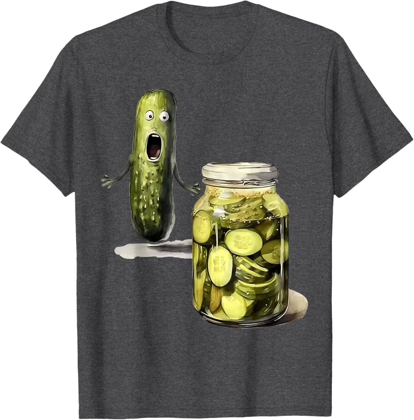 Funny Pickle Surprise A Cucumber And A Jar Of Sliced Pickles T-Shirt Unisex T-shirt, Sweatshirt, Hoodie, Long Sleeve Tee - T-Shirt, Sweatshirt, Hoodie