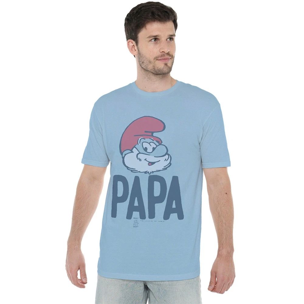 The Smurfs Papa Smurf Papa T-Shirt S-3XL, Light Blue Unisex T-shirt, Sweatshirt, Hoodie, Long Sleeve Tee - T-Shirt, Sweatshirt, Hoodie