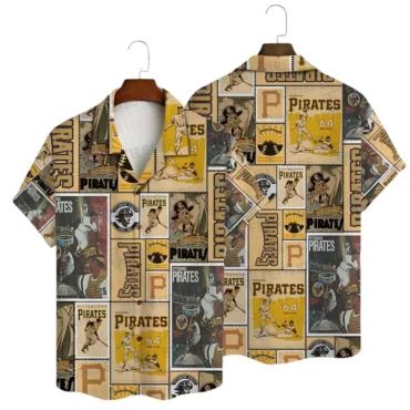 Pittsburgh Pirates Vintage Collage Hawaiian Shirt Unisex T-shirt, Sweatshirt, Hoodie, Long Sleeve Tee - T-Shirt, Sweatshirt, Hoodie