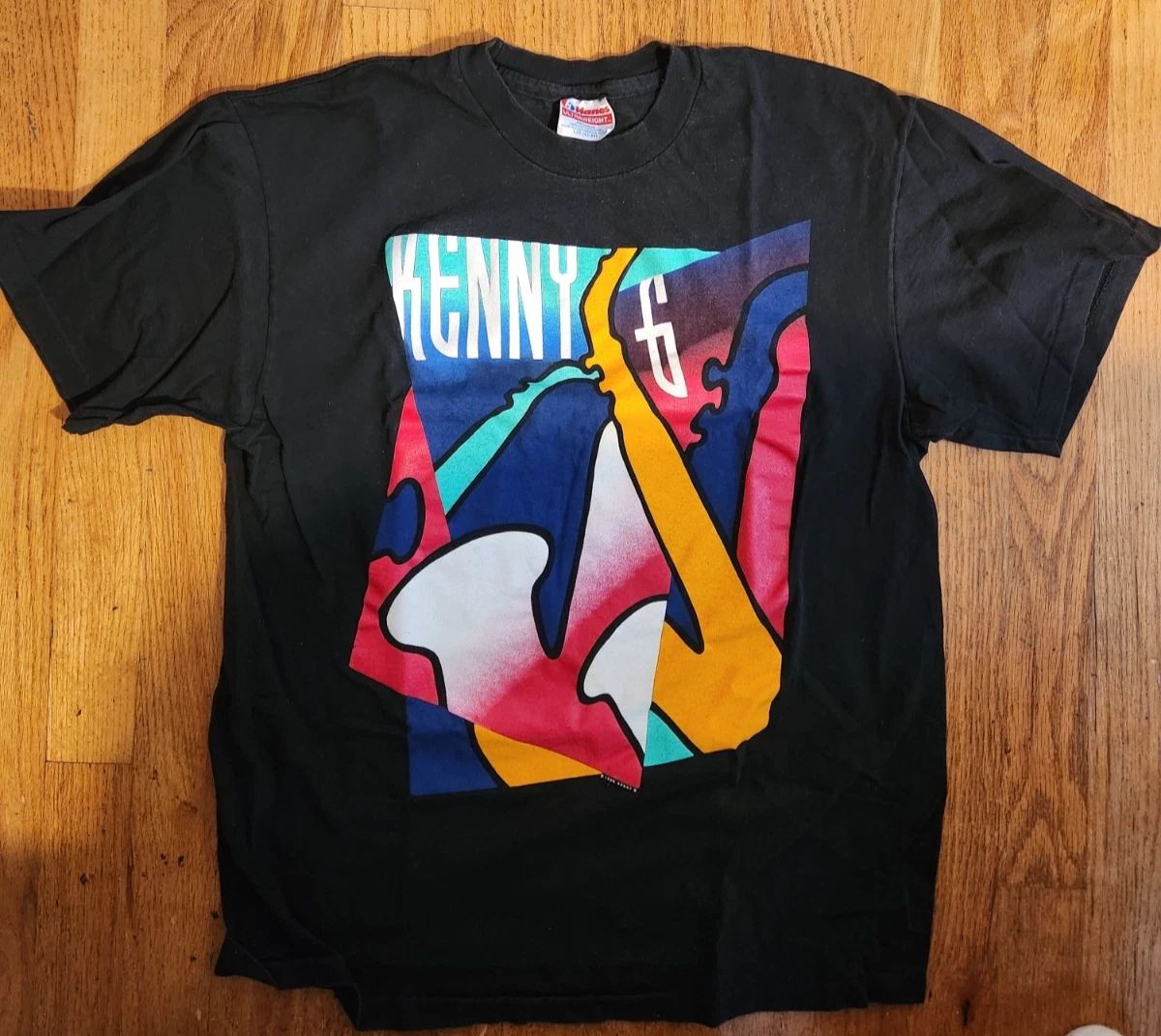 Vintage Kenny G T-Shirt L/G Japan Graphic Strip Black 1990-1991 Single Point PC Unisex T-shirt, Sweatshirt, Hoodie, Long Sleeve Tee - T-Shirt, Sweatshirt, Hoodie