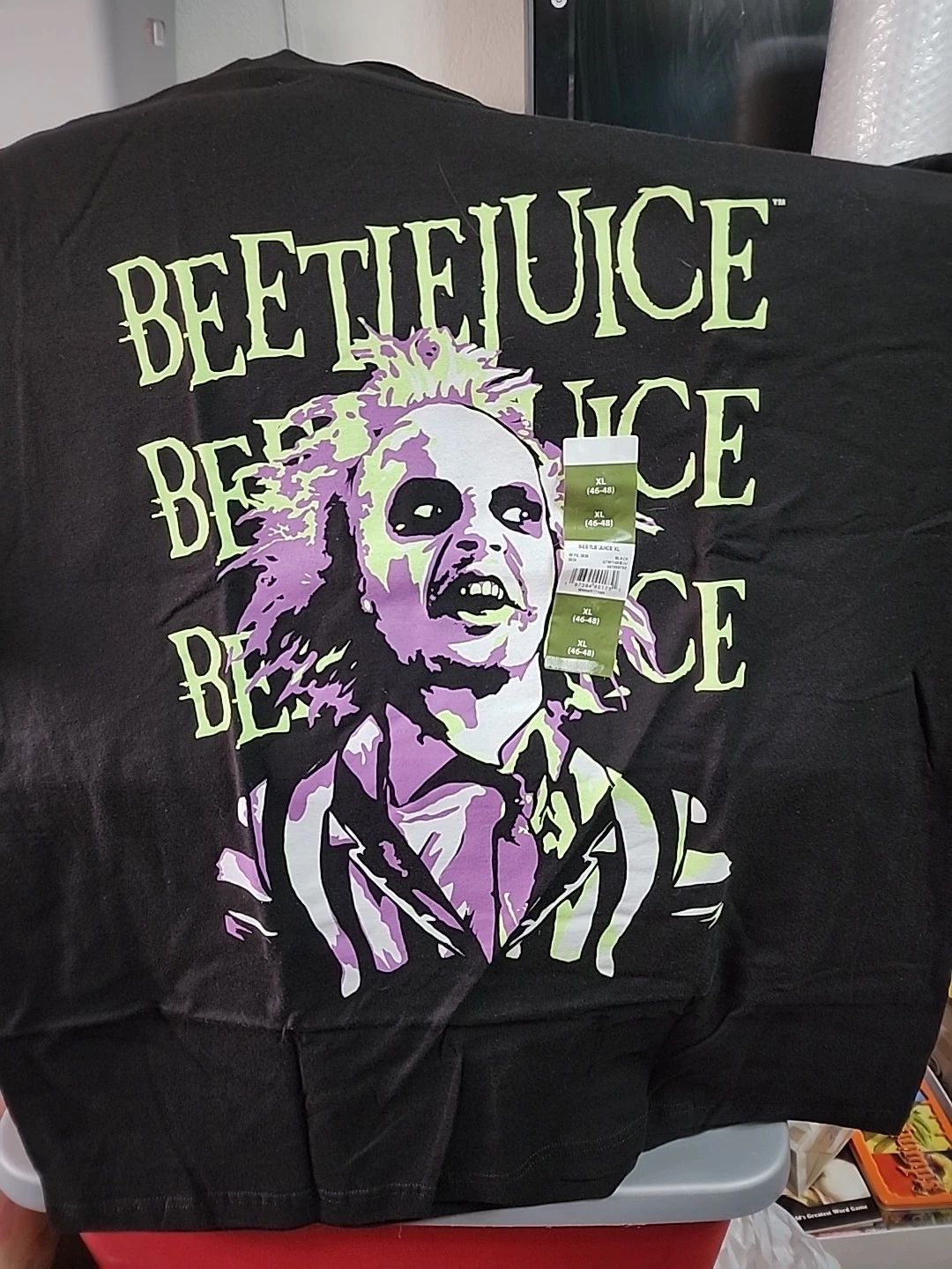 Beetlejuice Men's Black Short Sleeve Graphic T- shirt Size XL (46/48) NWT Unisex T-shirt, Sweatshirt, Hoodie, Long Sleeve Tee - T-Shirt, Sweatshirt, Hoodie