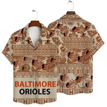 Baltimore Orioles Tribal Pattern Hawaiian Shirt Unisex T-shirt, Sweatshirt, Hoodie, Long Sleeve Tee - T-Shirt, Sweatshirt, Hoodie