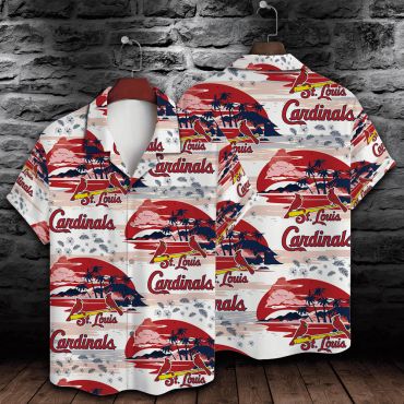 St. Louis Cardinals Sunset Beach Hawaiian Shirt Unisex T-shirt, Sweatshirt, Hoodie, Long Sleeve Tee - T-Shirt, Sweatshirt, Hoodie