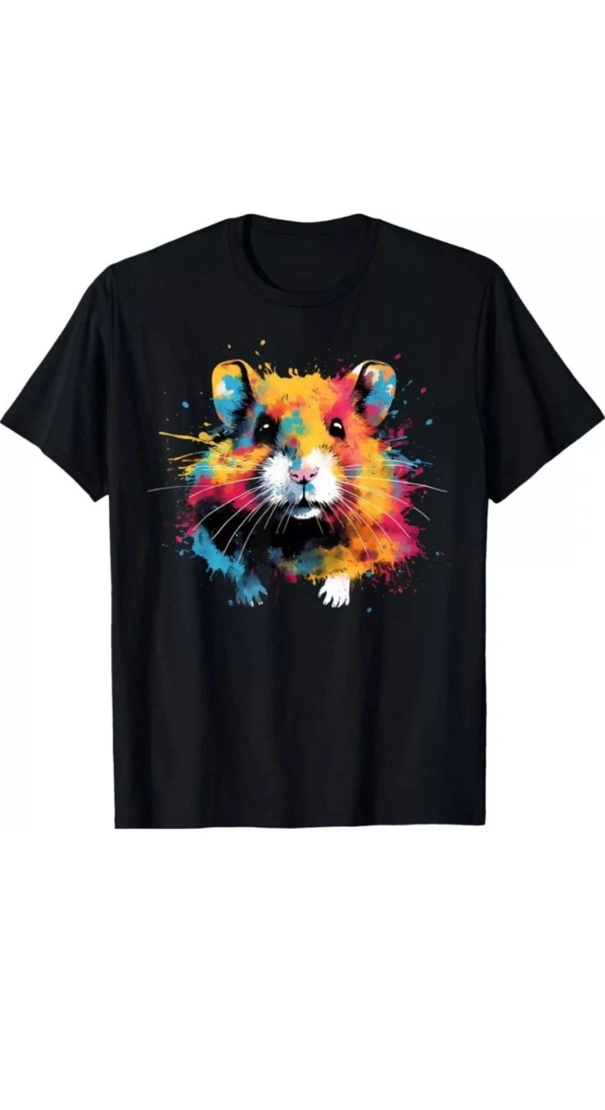 Cool Hamster on colorful painted Hamster Gift Unisex T-Shirt Unisex T-shirt, Sweatshirt, Hoodie, Long Sleeve Tee - T-Shirt, Sweatshirt, Hoodie