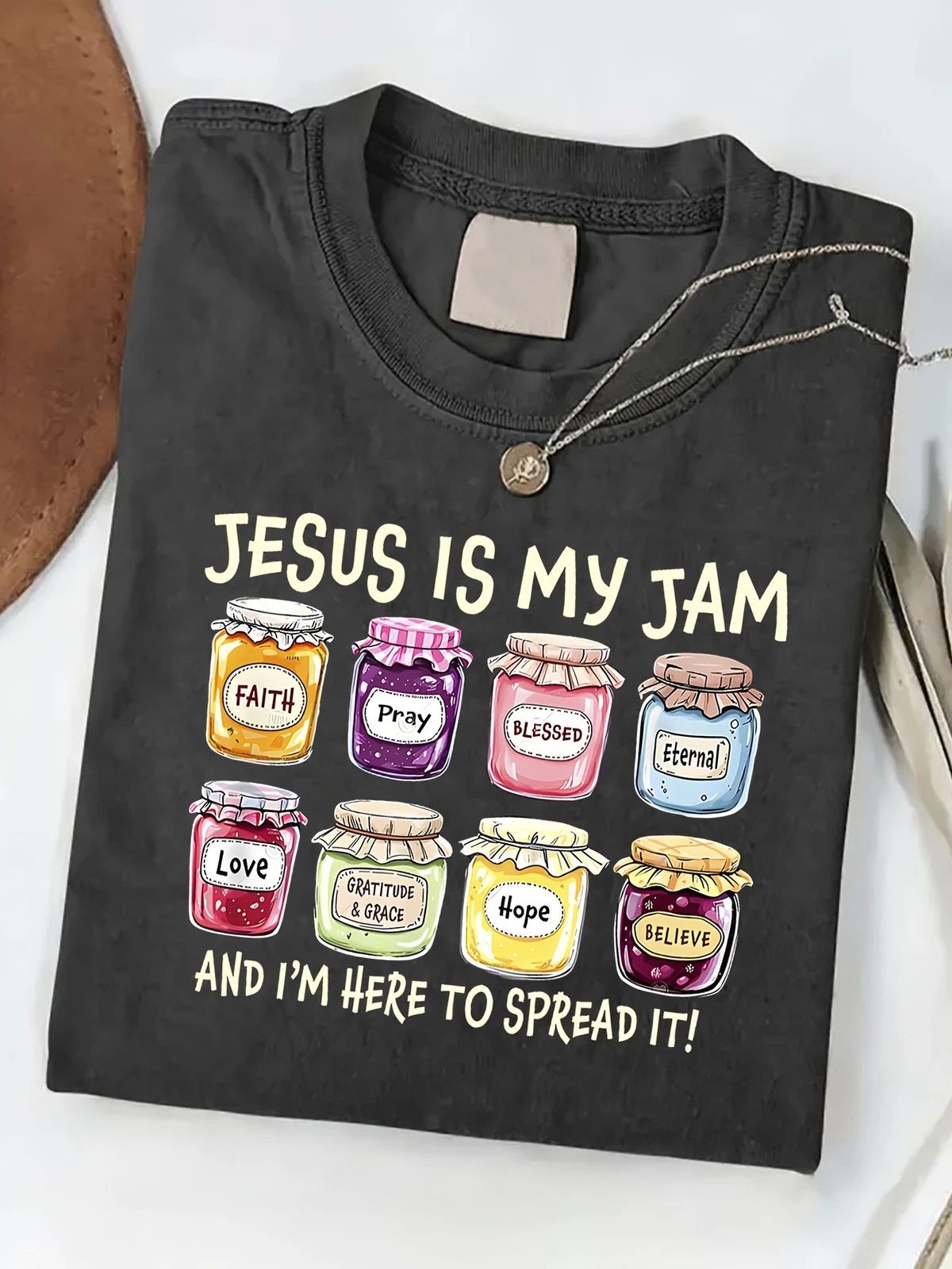 Jesus Is My Jam T-Shirt | Funny Christian Mason Jar Graphic Tee Unisex T-shirt, Sweatshirt, Hoodie, Long Sleeve Tee - T-Shirt, Sweatshirt, Hoodie