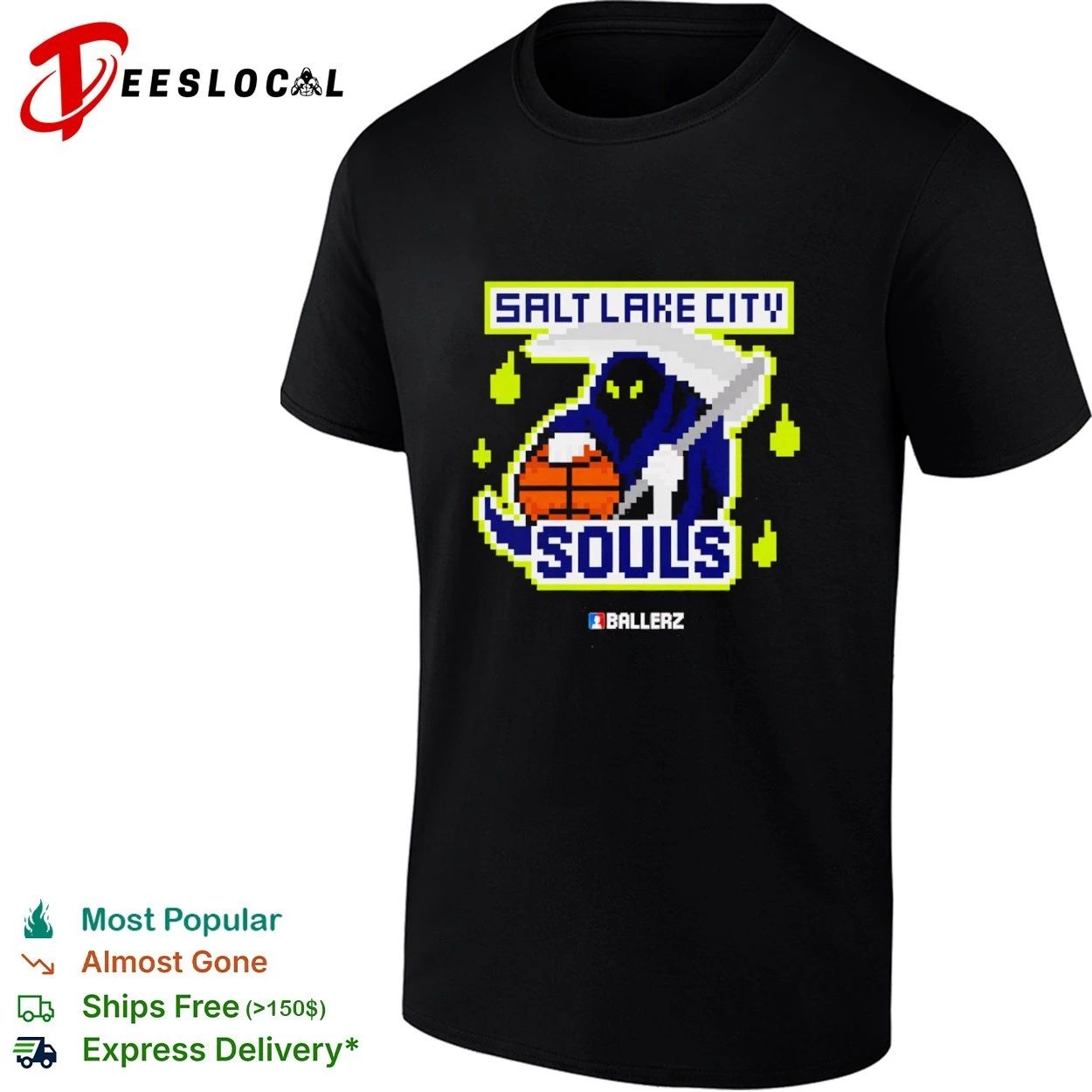 Salt Lake City Souls Ballerz Utah Jazz T-shirt Unisex T-shirt, Sweatshirt, Hoodie, Long Sleeve Tee - T-Shirt, Sweatshirt, Hoodie