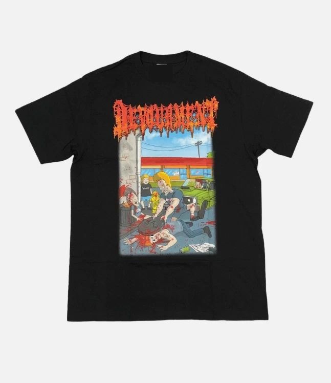 DEVOURMENT Beavis and Butthead Black T-Shirt Classic Unisex For Fan S-5XL Unisex T-shirt, Sweatshirt, Hoodie, Long Sleeve Tee - T-Shirt, Sweatshirt, Hoodie