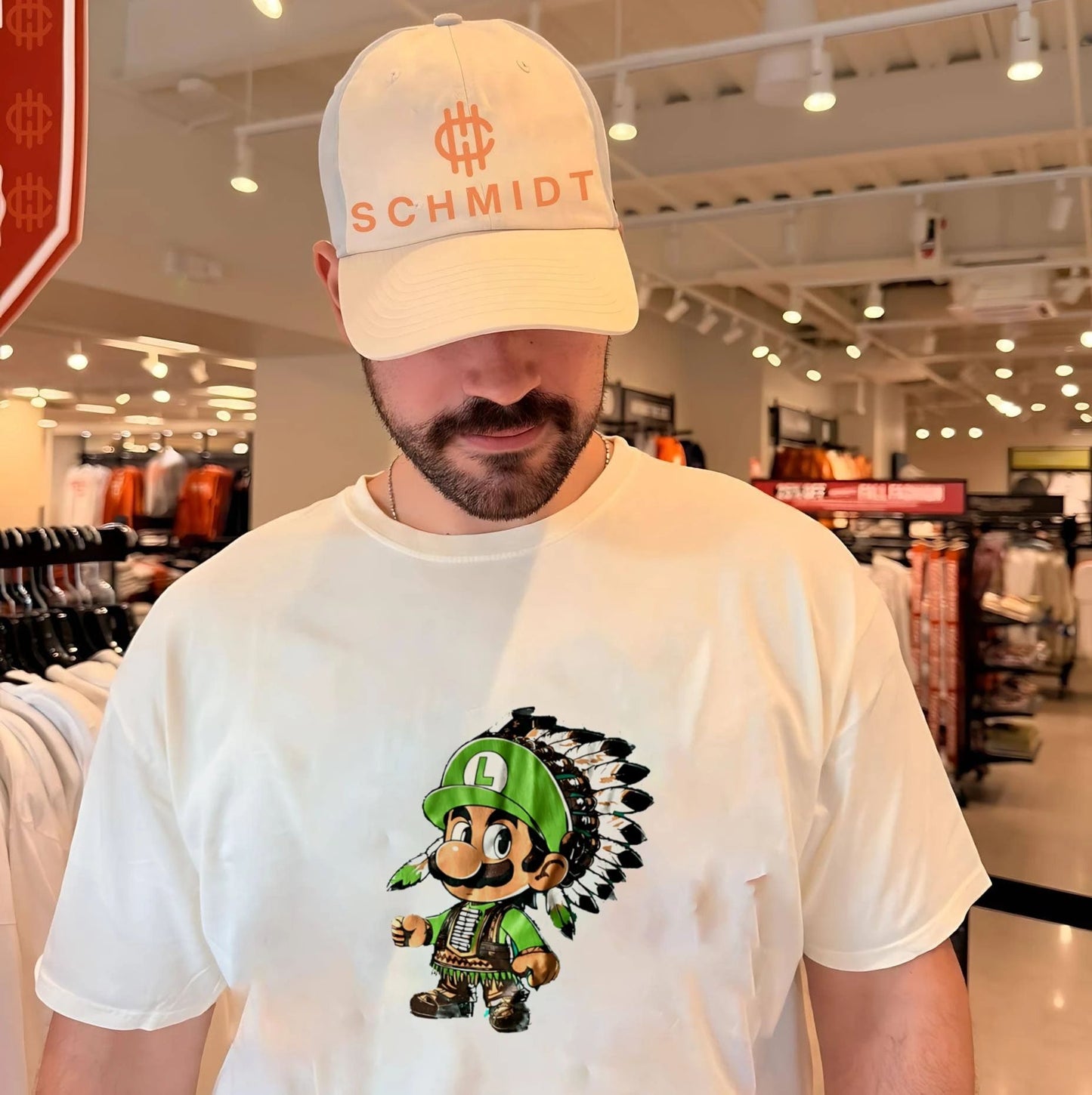 Luigi Native American Headdress Cartoon shirt Unisex T-shirt, Sweatshirt, Hoodie, Long Sleeve Tee - T-Shirt, Sweatshirt, Hoodie