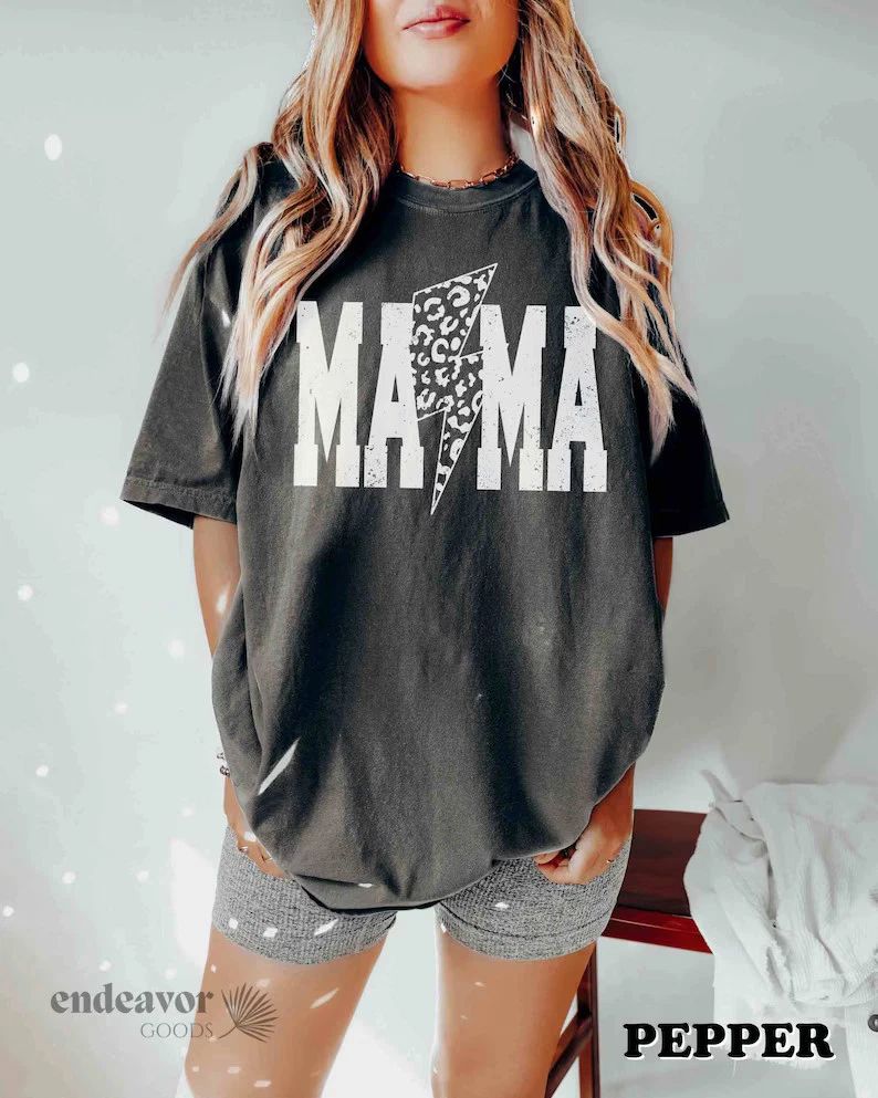 Mama Lightning Bolt Comfort T-Shirt Cute Mom Life Gift Women Unisex T-shirt, Sweatshirt, Hoodie, Long Sleeve Tee - T-Shirt, Sweatshirt, Hoodie