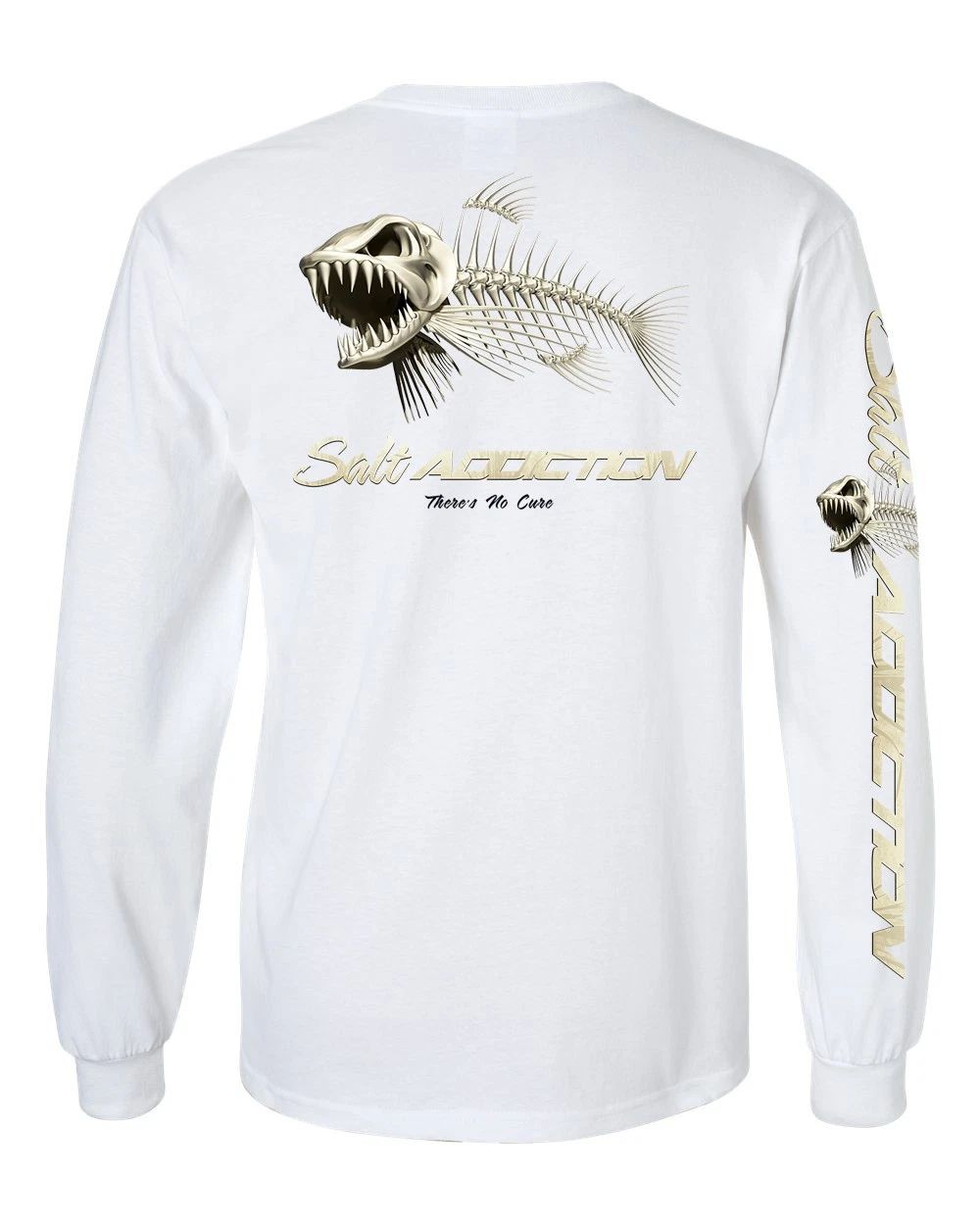 Salt Addiction Bonefish Flats Fishing Long Sleeve T Shirt Cotton Fish bones Unisex T-shirt, Sweatshirt, Hoodie, Long Sleeve Tee - T-Shirt, Sweatshirt, Hoodie