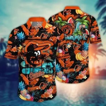 Baltimore Orioles Summer Paradise Hawaiian Shirt Unisex T-shirt, Sweatshirt, Hoodie, Long Sleeve Tee - T-Shirt, Sweatshirt, Hoodie