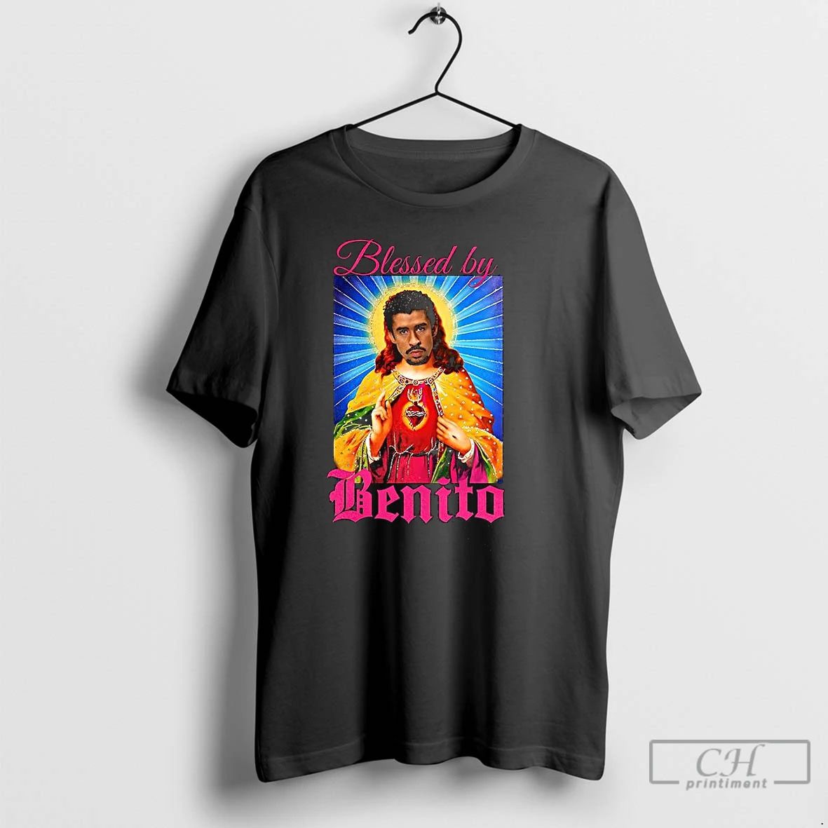 Premium Bad Blessed By Benito Parody T Shirts Unisex T-shirt, Sweatshirt, Hoodie, Long Sleeve Tee - T-Shirt, Sweatshirt, Hoodie