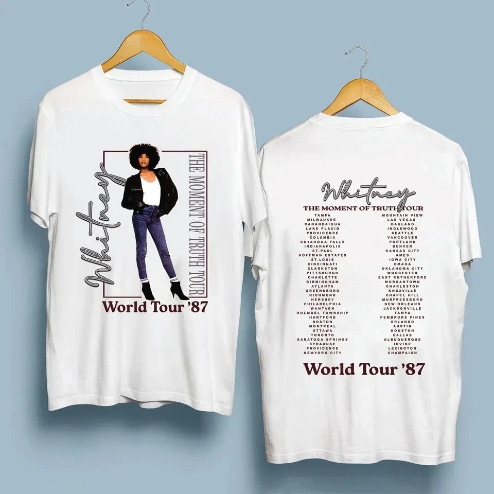 1987 Whitney Houston The Moment Of Truth Tour T-Shirt Unisex T-shirt, Sweatshirt, Hoodie, Long Sleeve Tee - T-Shirt, Sweatshirt, Hoodie