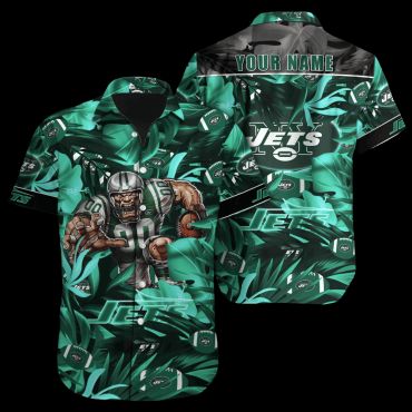 Personalized New York Jets Jungle Fury Hawaiian Shirt Unisex T-shirt, Sweatshirt, Hoodie, Long Sleeve Tee - T-Shirt, Sweatshirt, Hoodie