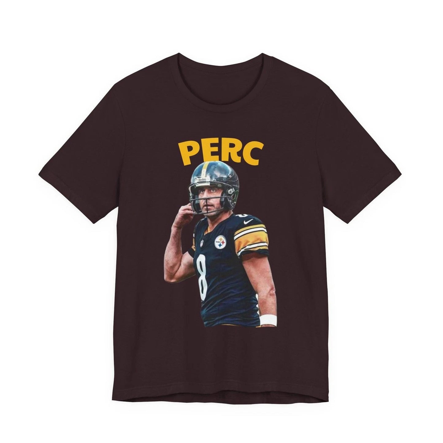 Perc Rodgers Football Tee  Vintage QB Photo & 'Rodgers' Back Design Unisex T-shirt, Sweatshirt, Hoodie, Long Sleeve Tee - T-Shirt, Sweatshirt, Hoodie