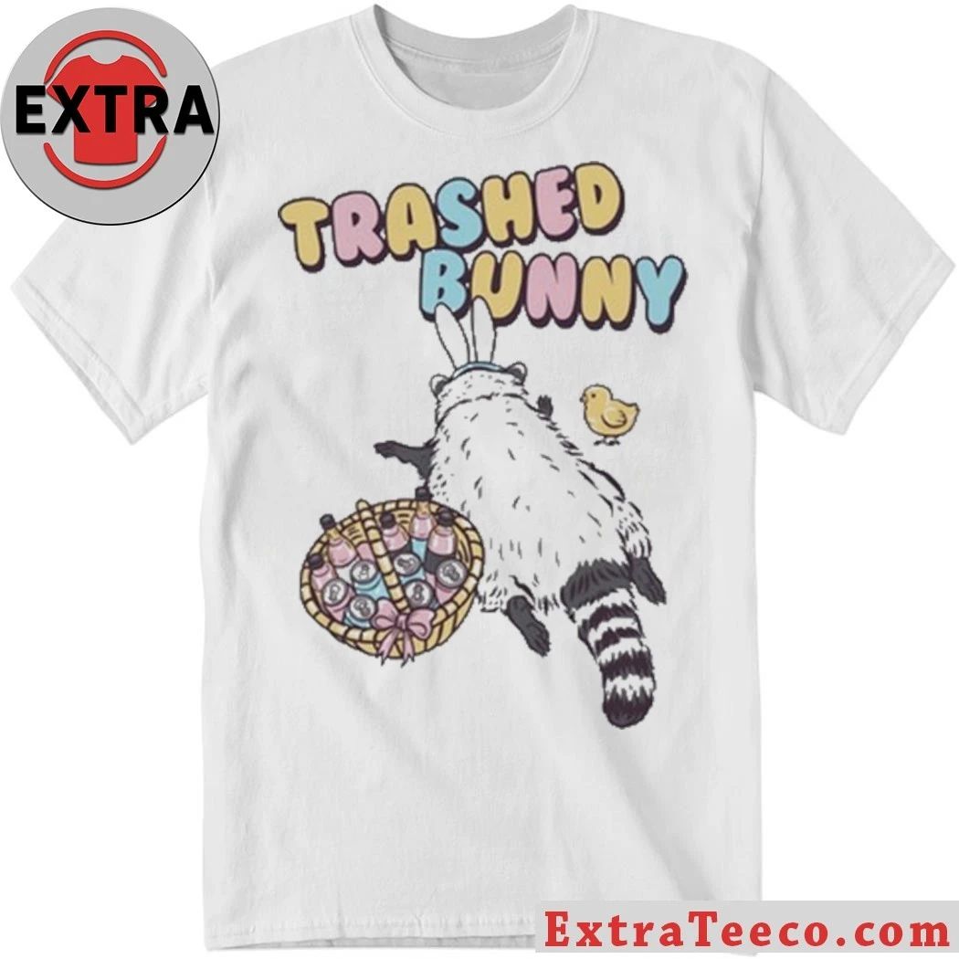 Trashed Bunny Raccoon T-Shirt Unisex T-shirt, Sweatshirt, Hoodie, Long Sleeve Tee - T-Shirt, Sweatshirt, Hoodie