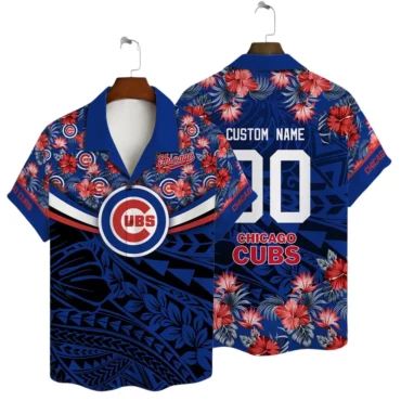 Chicago Cubs Custom Island Pride Floral Hawaiian Shirt Unisex T-shirt, Sweatshirt, Hoodie, Long Sleeve Tee - T-Shirt, Sweatshirt, Hoodie