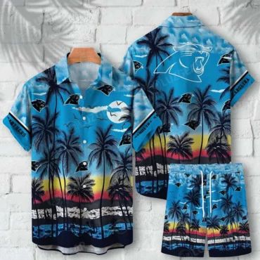 Carolina Panthers Coastal Clash Aloha Shirt Unisex T-shirt, Sweatshirt, Hoodie, Long Sleeve Tee - T-Shirt, Sweatshirt, Hoodie