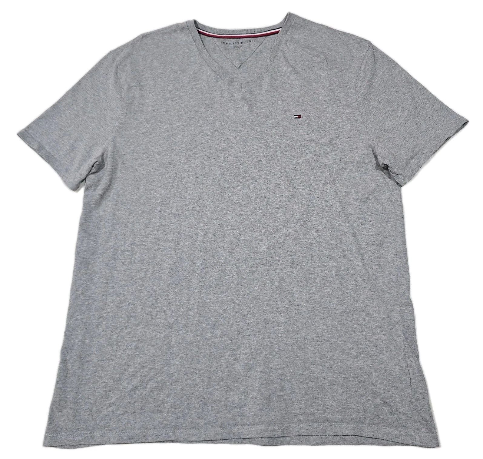 Tommy Hilfiger V-Neck T-shirt Mens Size L Large Grey Unisex T-shirt, Sweatshirt, Hoodie, Long Sleeve Tee - T-Shirt, Sweatshirt, Hoodie