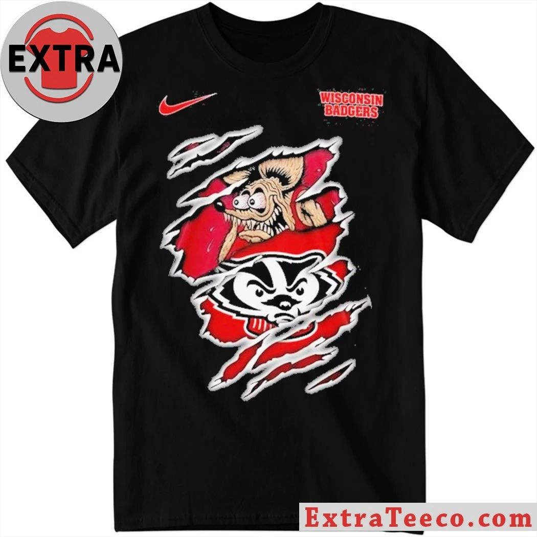 Wisconsin Badgers NCAA Varsity Savage Logo T-Shirt Unisex T-shirt, Sweatshirt, Hoodie, Long Sleeve Tee - T-Shirt, Sweatshirt, Hoodie