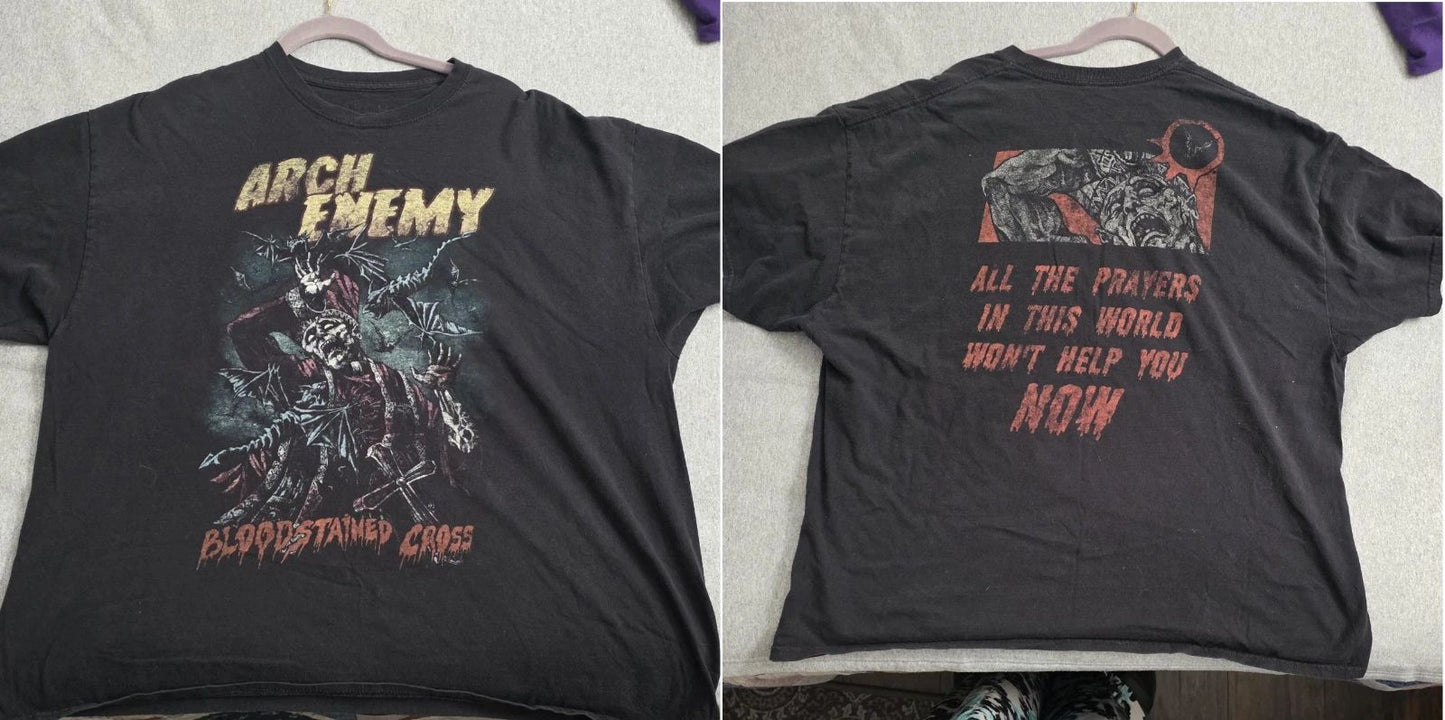 Black and red Arch Enemy Bloodstained Cross tee Unisex T-shirt, Sweatshirt, Hoodie, Long Sleeve Tee - T-Shirt, Sweatshirt, Hoodie