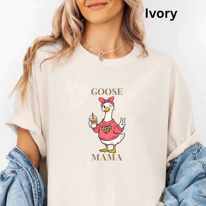 Goose Mama Coffee Comfort Tee Cute Mom Shirt Unisex T-shirt, Sweatshirt, Hoodie, Long Sleeve Tee - T-Shirt, Sweatshirt, Hoodie