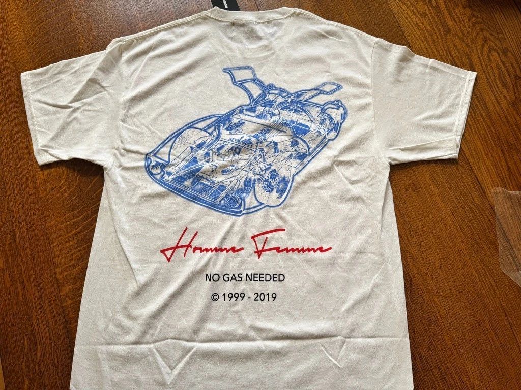 NIB Homme + Femme DeLorean Motorsports Tee White Size M and L Unisex T-shirt, Sweatshirt, Hoodie, Long Sleeve Tee - T-Shirt, Sweatshirt, Hoodie