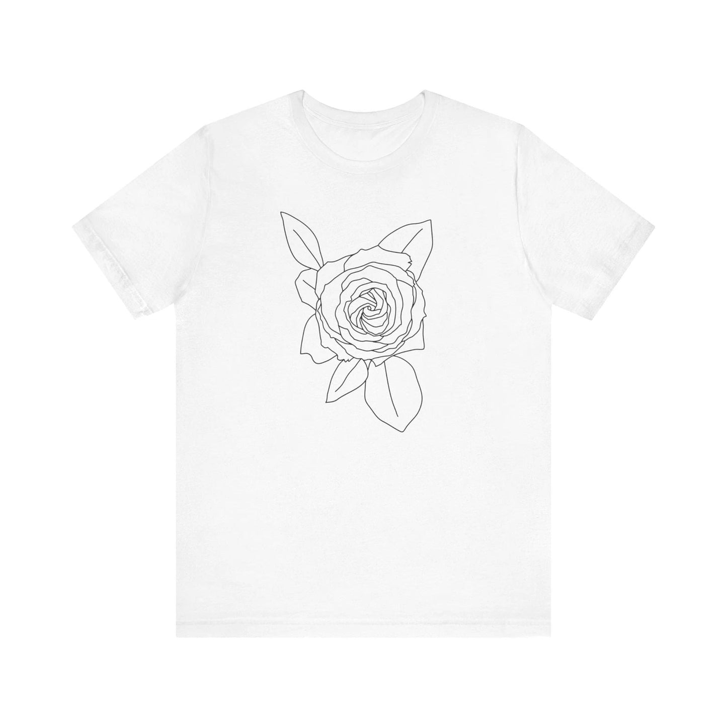Unisex Minimalist Rose Shirt Flower Floral Line Drawing Art Tee Simple T-Shirt Unisex T-shirt, Sweatshirt, Hoodie, Long Sleeve Tee - T-Shirt, Sweatshirt, Hoodie
