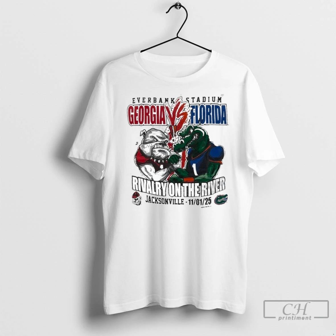 Premium Georgia Bulldog Vs Florida Gators 2025 Rivalry On The River Gameday Unisex T-shirt, Sweatshirt, Hoodie, Long Sleeve Tee - T-Shirt, Sweatshirt, Hoodie