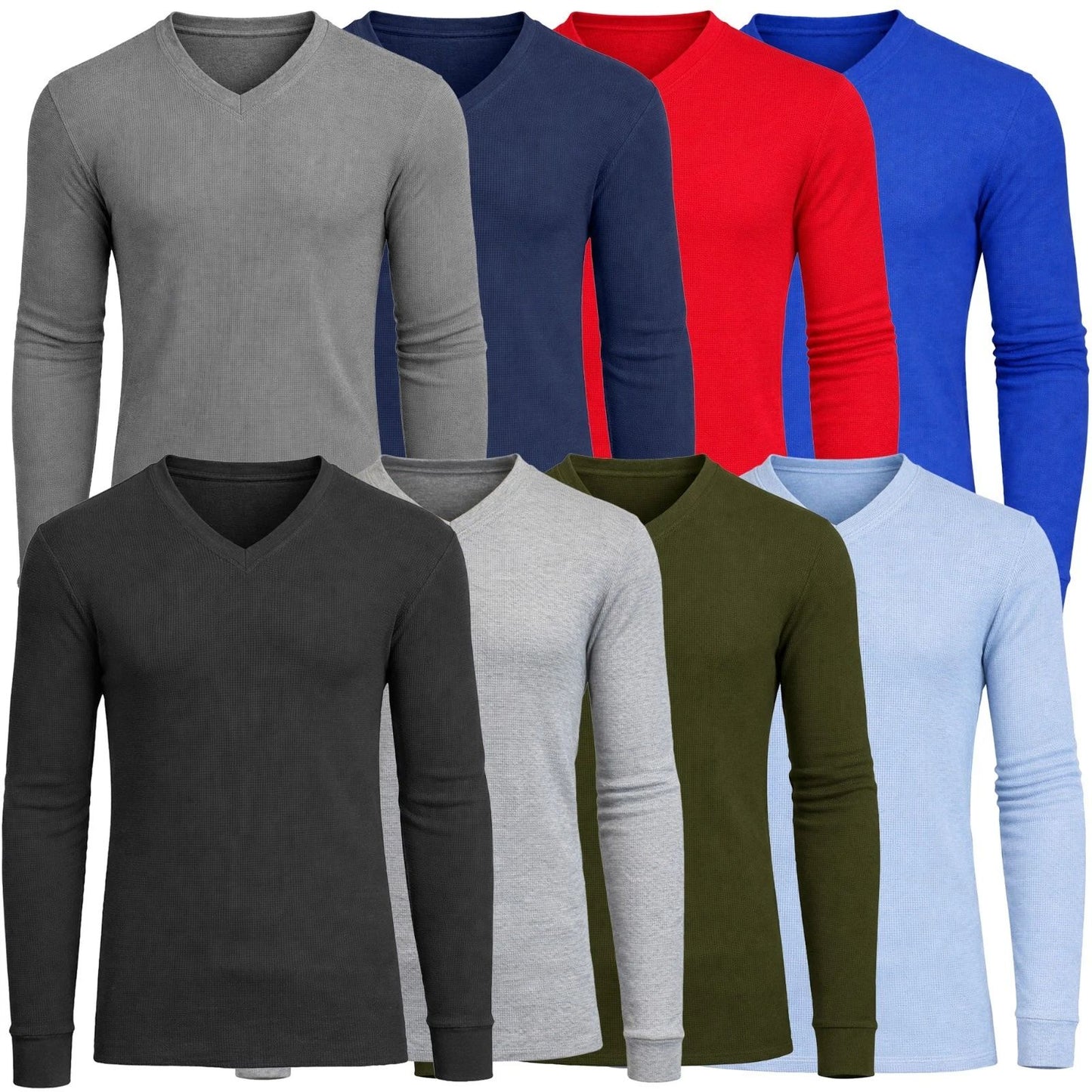 Men's 3-Pack Long Sleeve Thermal Shirts (Sizes- S-2XL) Free Shipping Unisex T-shirt, Sweatshirt, Hoodie, Long Sleeve Tee - T-Shirt, Sweatshirt, Hoodie