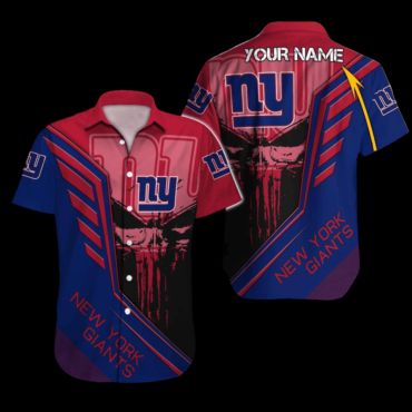 Personalized New York Giants Champion Stripes Hawaiian Shirt Unisex T-shirt, Sweatshirt, Hoodie, Long Sleeve Tee - T-Shirt, Sweatshirt, Hoodie