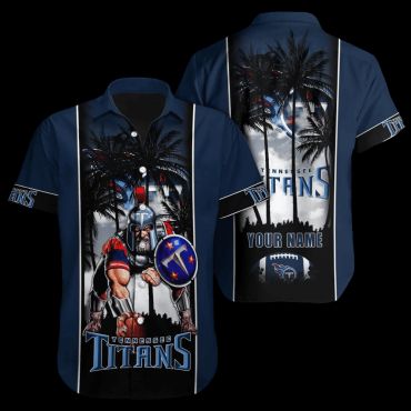 Personalized Tennessee Titans Tropical Warrior Hawaiian Shirt Unisex T-shirt, Sweatshirt, Hoodie, Long Sleeve Tee - T-Shirt, Sweatshirt, Hoodie