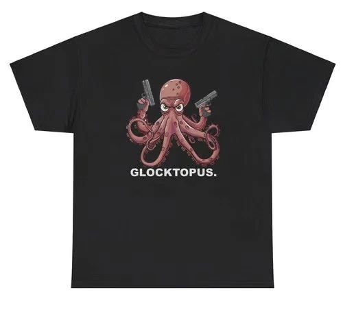 Glocktopus T Shirt Funny Octopus Glock Gun Marine Aquatic Sarcastic Graphic Tee Unisex T-shirt, Sweatshirt, Hoodie, Long Sleeve Tee - T-Shirt, Sweatshirt, Hoodie