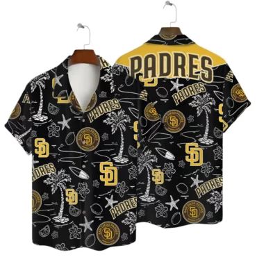 San Diego Padres Coastal Icons Hawaiian Shirt Unisex T-shirt, Sweatshirt, Hoodie, Long Sleeve Tee - T-Shirt, Sweatshirt, Hoodie