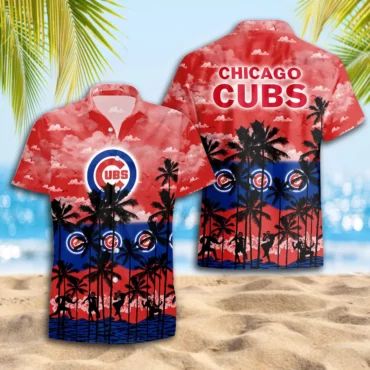 Chicago Cubs Sunset Paradise Hawaiian Shirt Unisex T-shirt, Sweatshirt, Hoodie, Long Sleeve Tee - T-Shirt, Sweatshirt, Hoodie