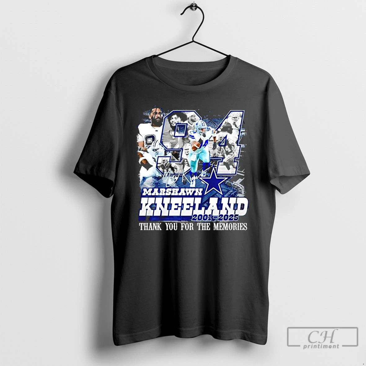 Premium Marshawn Kneeland 2001 2025 Thank You For The Memories T Shirts Unisex T-shirt, Sweatshirt, Hoodie, Long Sleeve Tee - T-Shirt, Sweatshirt, Hoodie