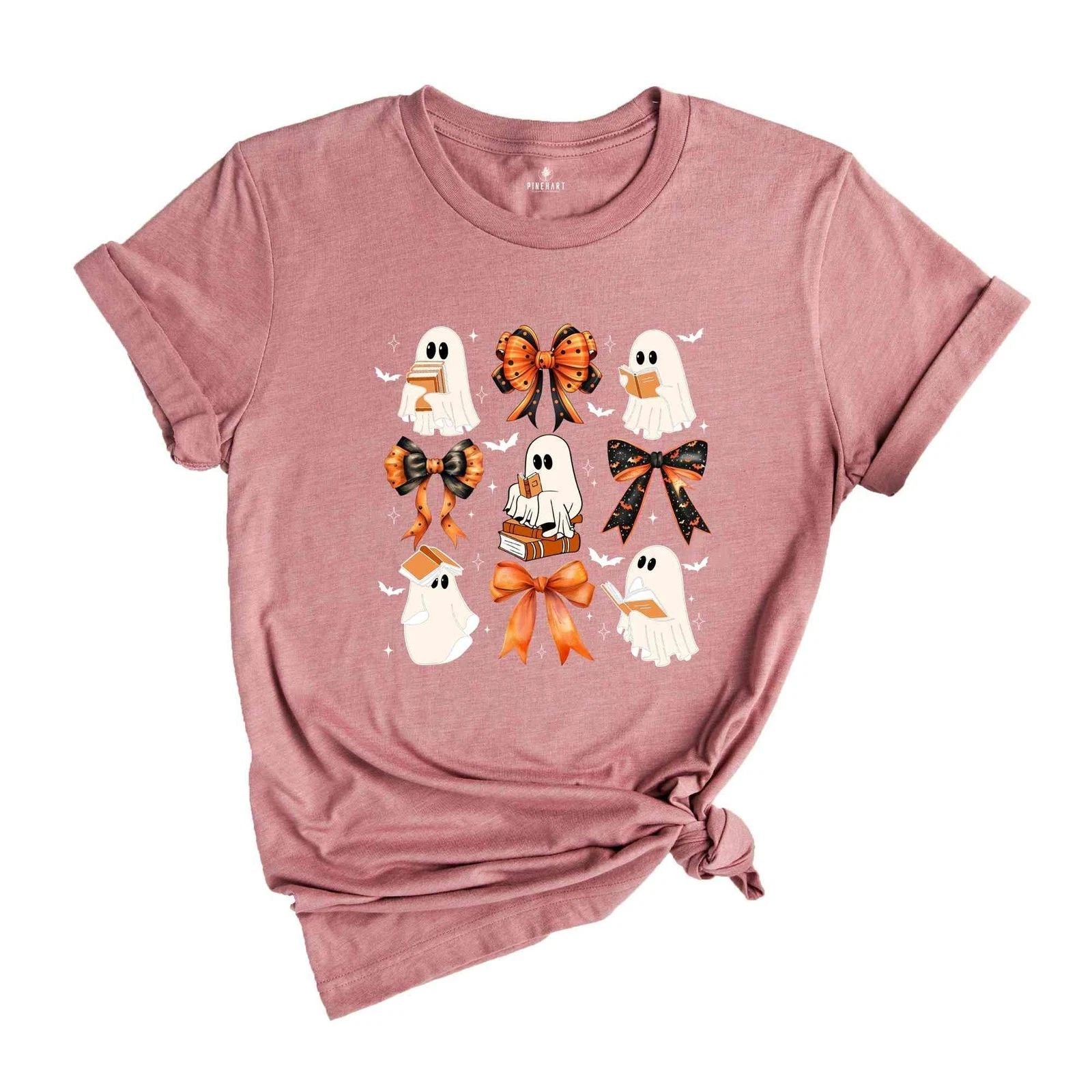 Halloween Ghost Shirt, Fall Shirt, Halloween Fall Tee, Spooky Vibes Shirt, Cute Unisex T-shirt, Sweatshirt, Hoodie, Long Sleeve Tee - T-Shirt, Sweatshirt, Hoodie